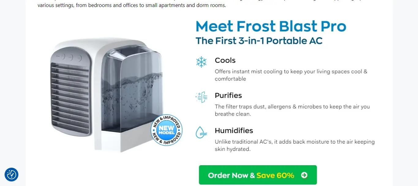 Frost Blast Pro Portable Air Chiller