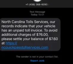 NC Quick Pass Toll