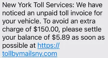 New York Toll Services Scam