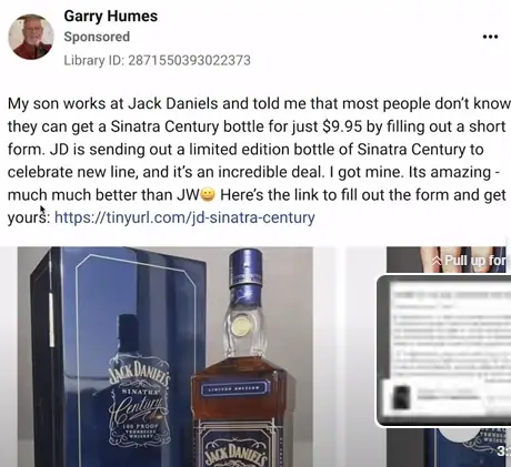 Jack Daniels Sinatra Century Survey Scam